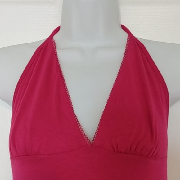 GUESS JEANS NWT Halter Dress Fushia Rose - Picture 2 of 6